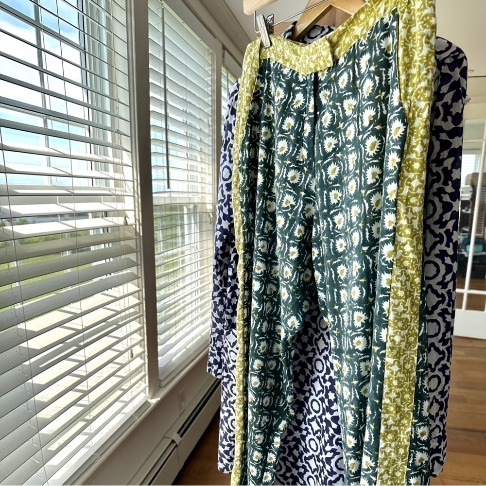 Roberta Roller Rabbit Green and Yellow Straight Leg Pants